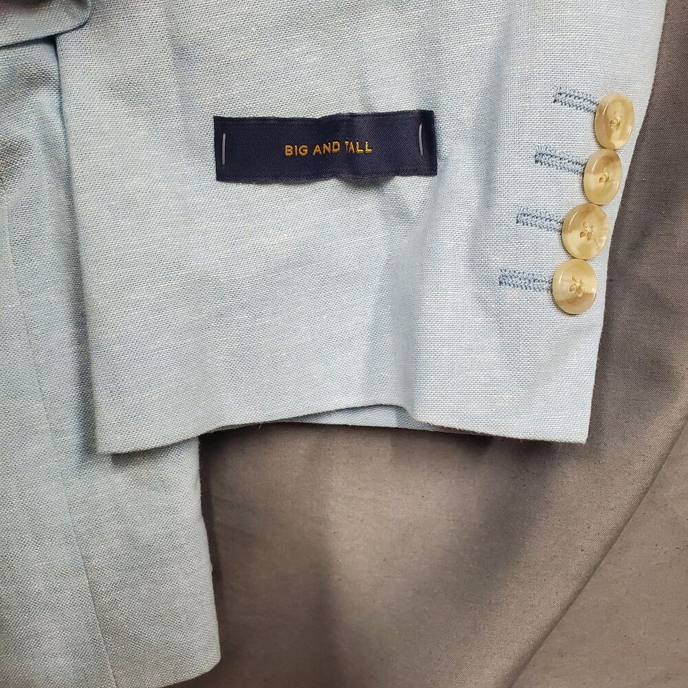 STAFFORD Signature Mens Sky Blue Sport Coat Blazer Size 54R  Big & Tall NWT - Picture 4 of 9